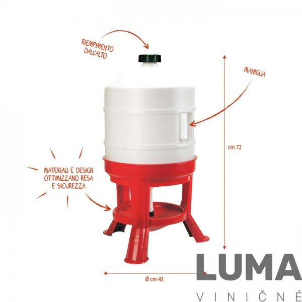 Napájačka pre sliepky 30 litrový tank