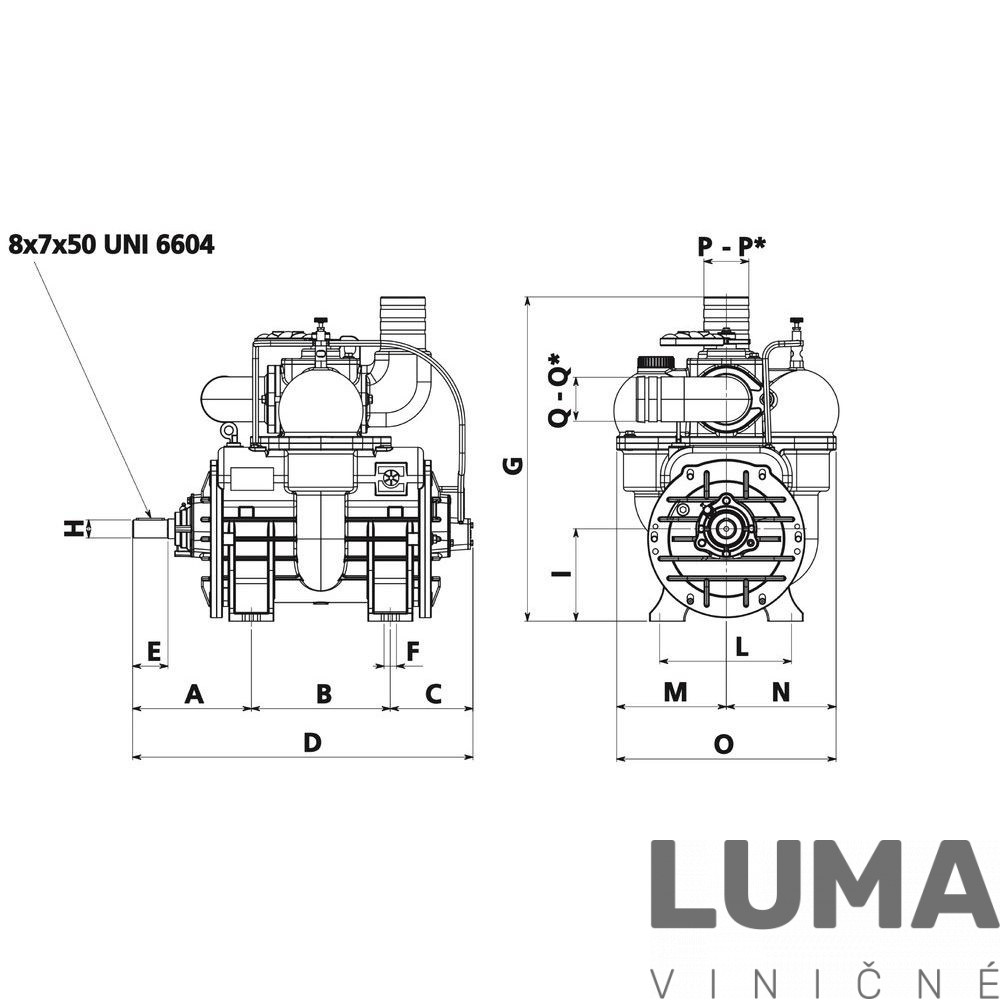 výveva MEC II 13500P DN100 LL+AM