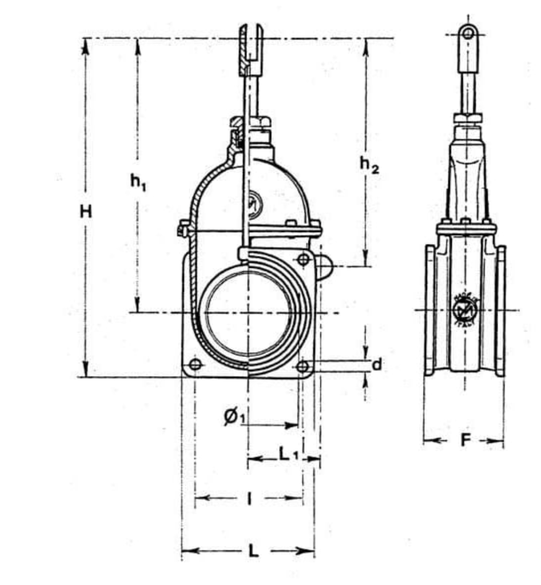 Šupátko 6" spolu s hydraulickým dvoj-činným piestom